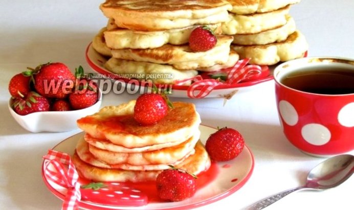 Пышные оладьи на кефире