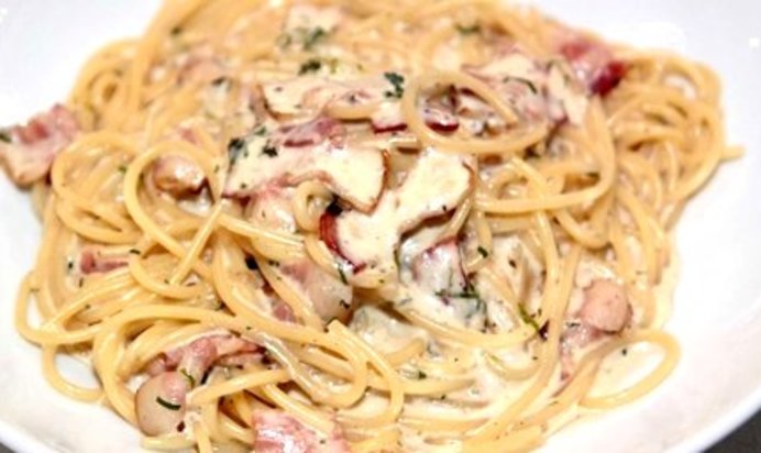 Карбонара с грибами