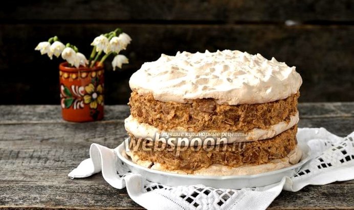 Торт с безе без выпечки