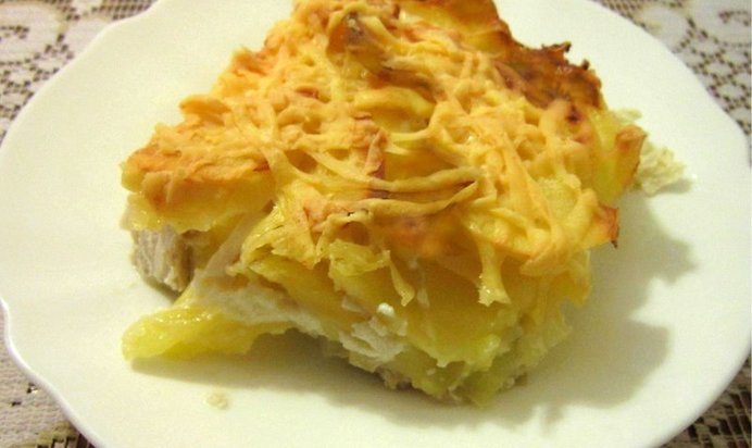 Картофельная запеканка с грудкой