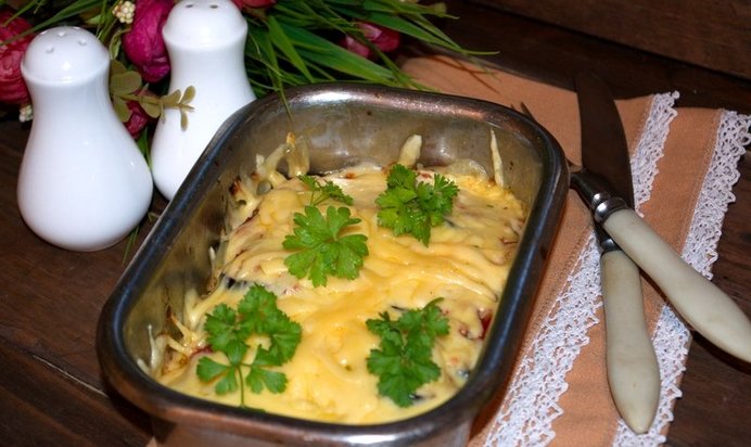 Запеканка с баклажанами и сыром