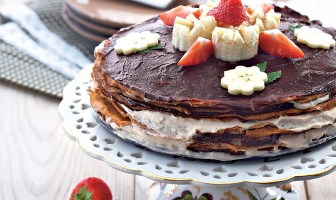 Банановый блинчатый торт