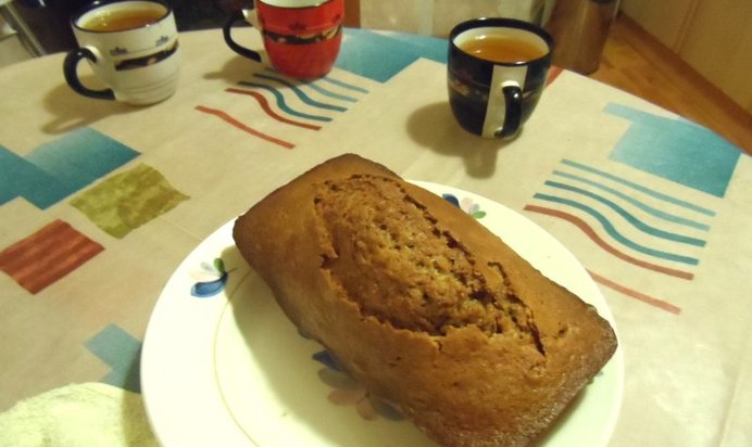 Кекс с яблоками и грушами