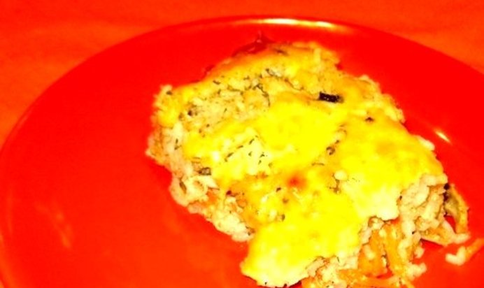 Рисовая запеканка с курицей