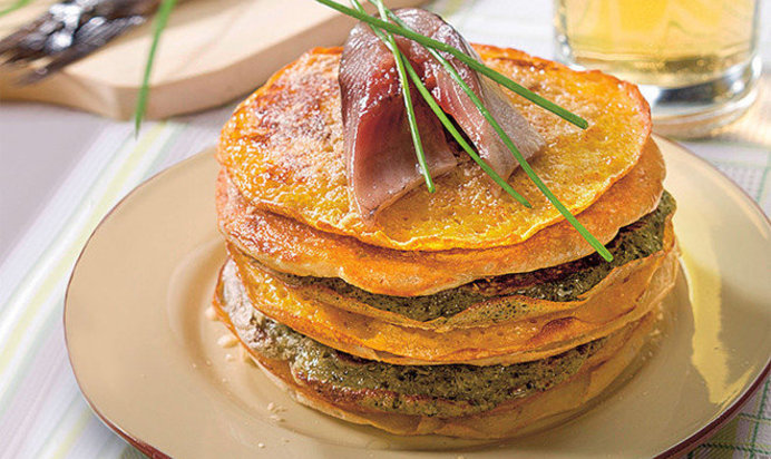 Закусочные блины с лучком