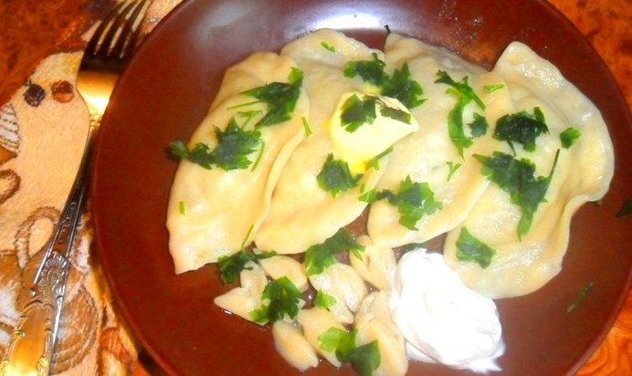 Вареники с картошкой и печенью