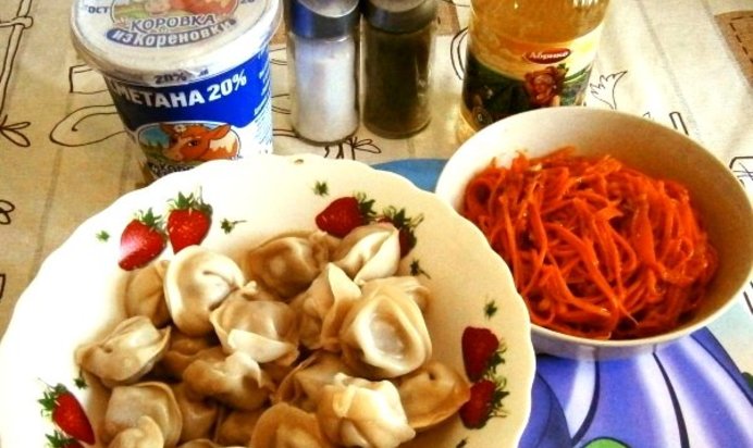 Пельмени на пару