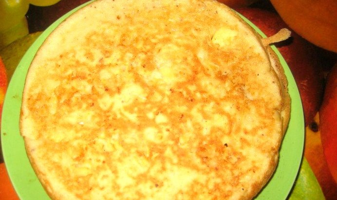 блины с яблочным припеком