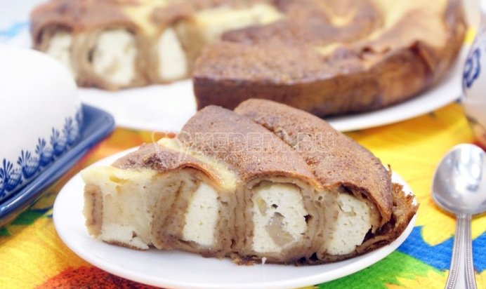 Блинная «Улитка» с творогом и бананом