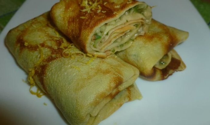 Блинчики с фейхоа и мятой