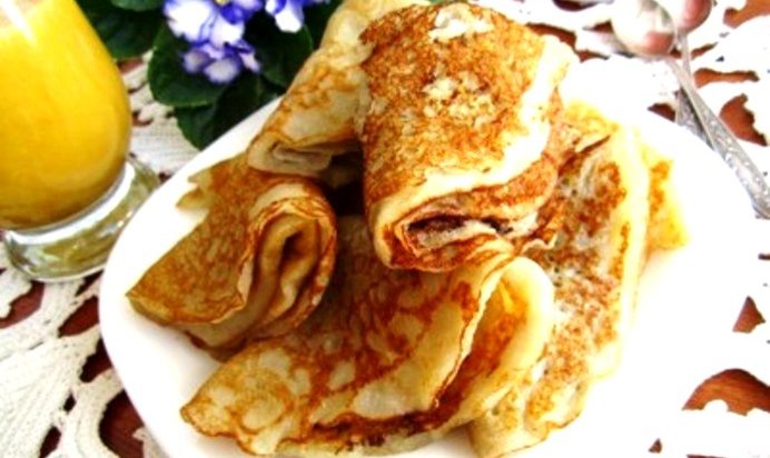 Постные блины на дрожжах