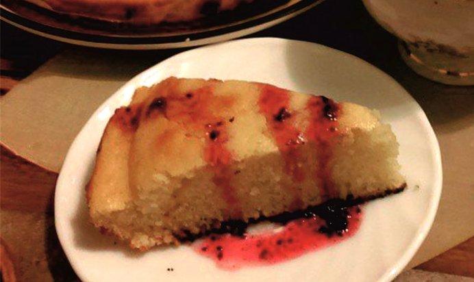 Манник с клюквенным сиропом