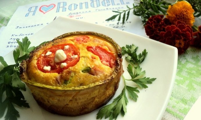 Запеканка с кабачками