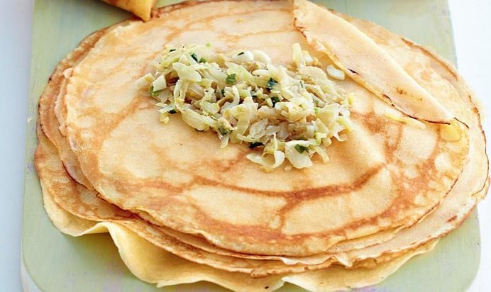 «Северные» блинчики с капустой