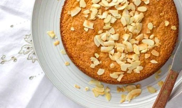 Кекс с апельсином и кокосом