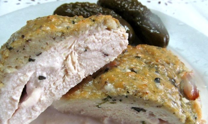 Куриное филе под хлебным соусом