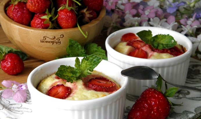 Диетическая творожная запеканка