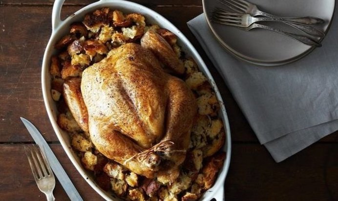 Курица с хлебом