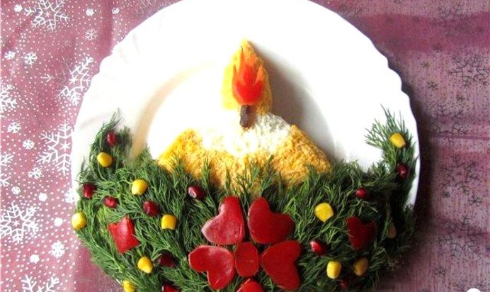 Салат Свеча