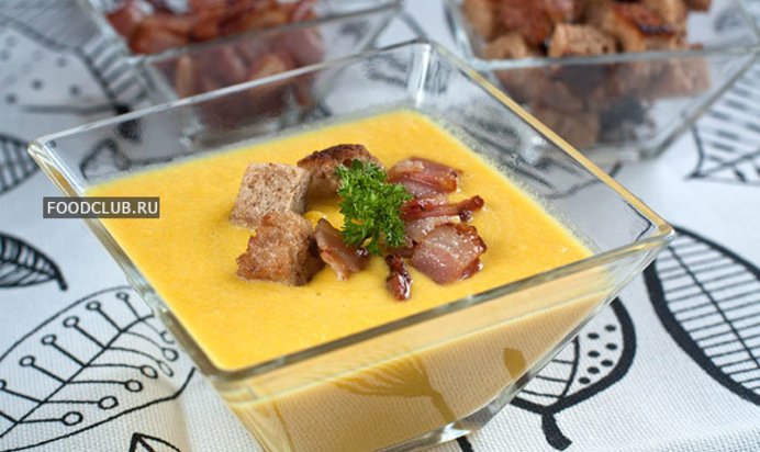 Тыквенный крем-суп с белым вином