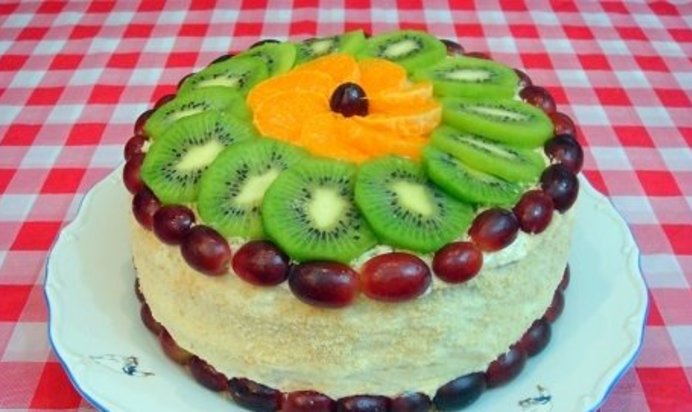 Торт апельсиново-тутовый в мультиварке