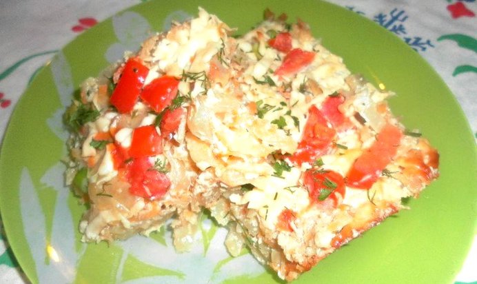 Запеканка с белокочанной капустой