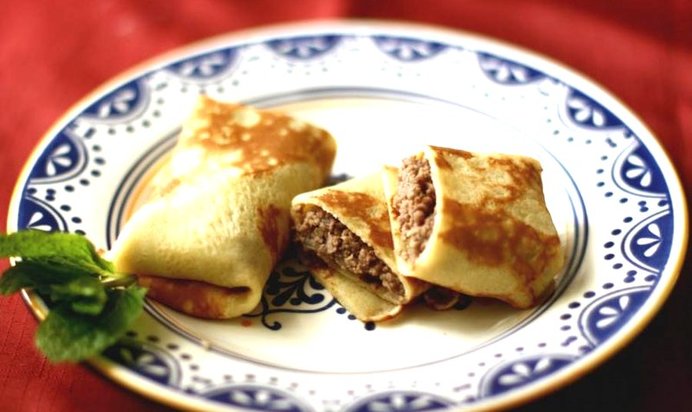 Блинчики с мясом