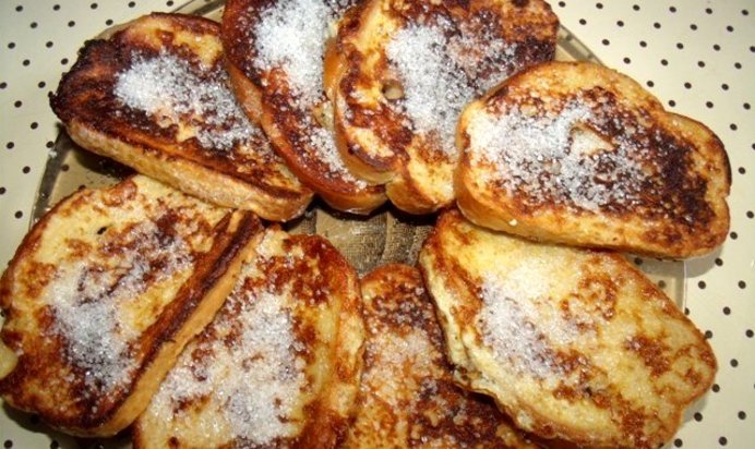 Гренки с молоком