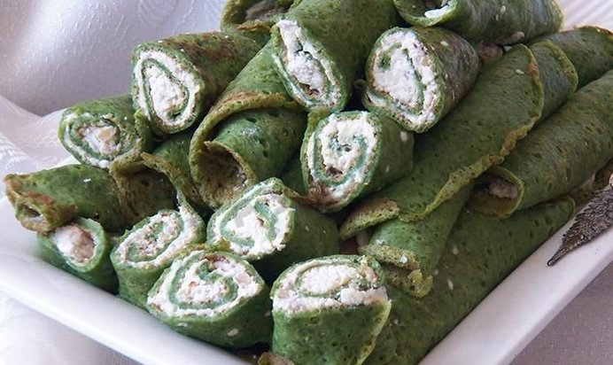 Блины со шпинатом