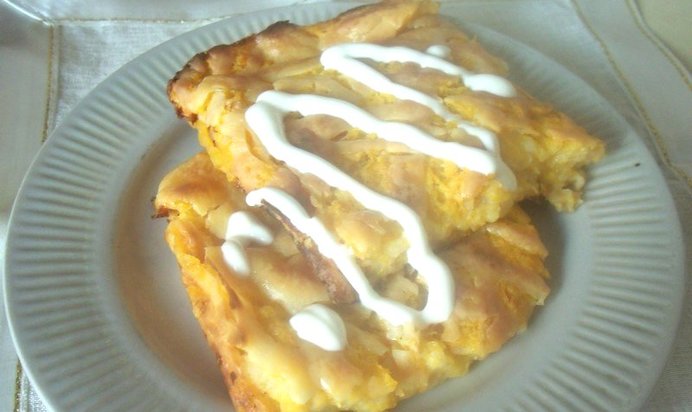 Запеканка из тыквы и яблока