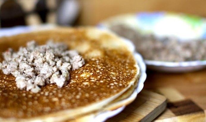 Фарш для блинчиков с мясом