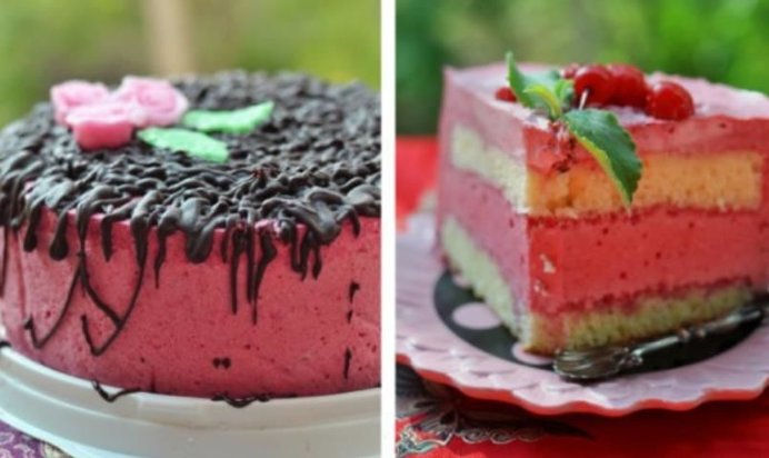 Торт с вишневым суфле