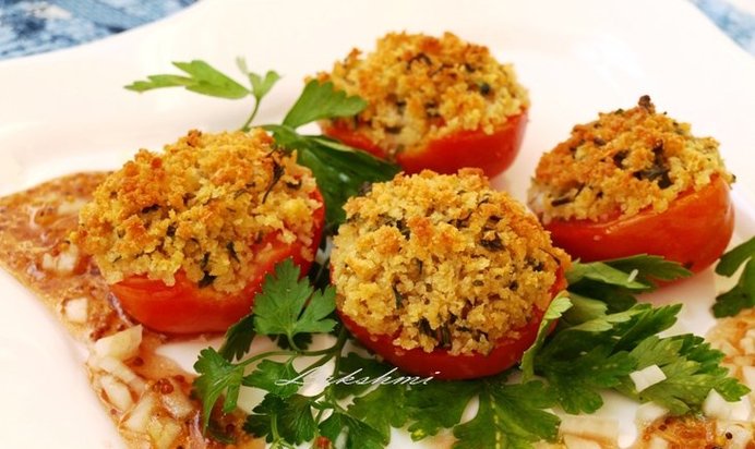 Помидоры из духовки под хлебной корочкой