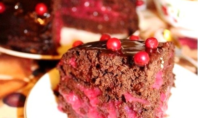 Брусничный торт