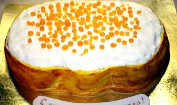 Торт Бутерброд с икрой