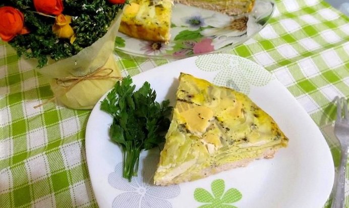 Запеканка из кабачков с фаршем в мультиварке