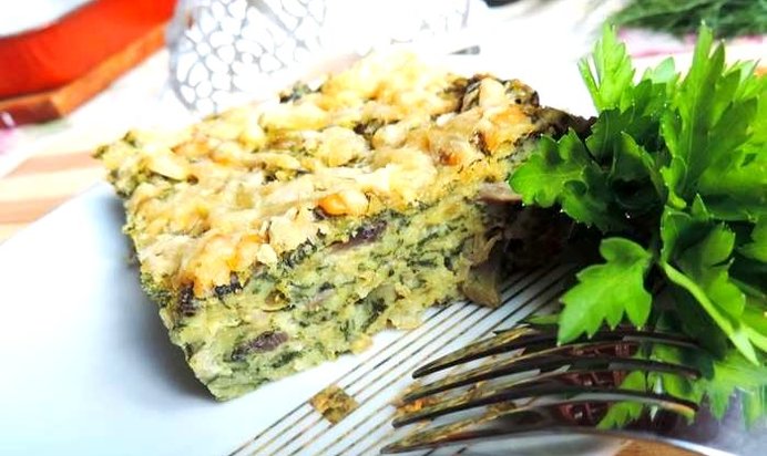 Запеканка из шпината и сыра