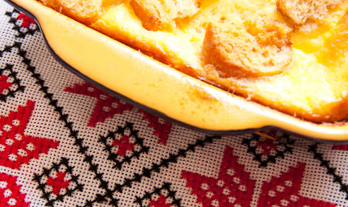 Карамельный хлебный пудинг