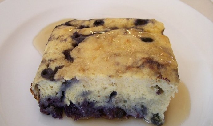 Творожная запеканка с голубикой