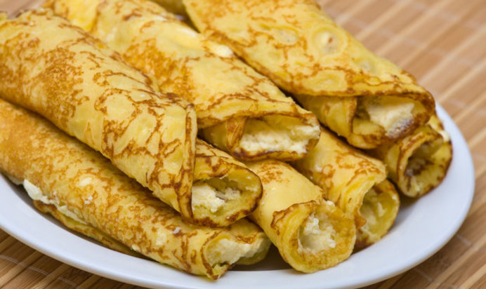 Блинчики с творожно-лимонной начинкой