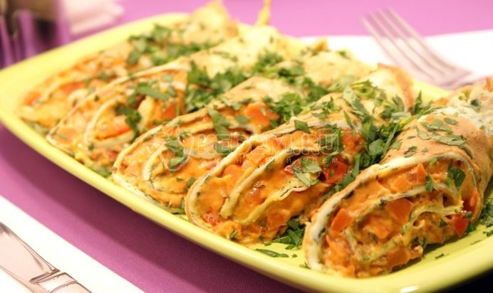 Рулеты из блинов