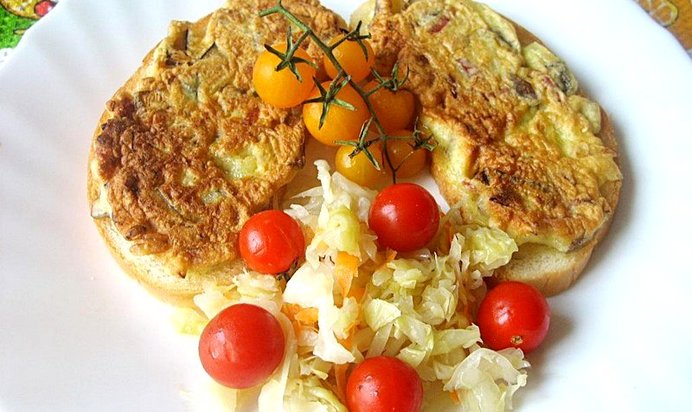 Горячие бутерброды с грибами