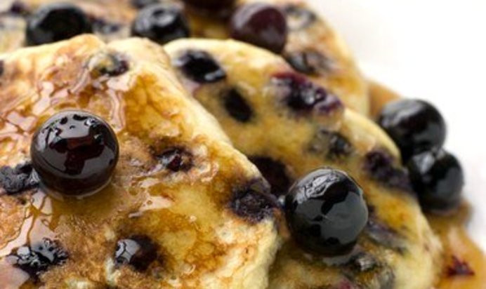 Американские блины с голубикой