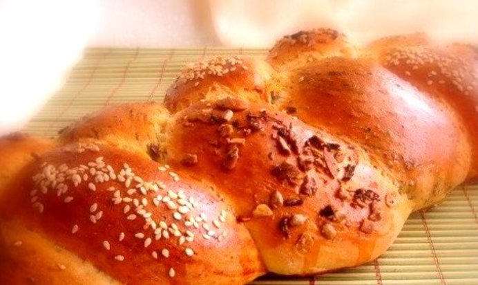 Хлебная трехцветная коса