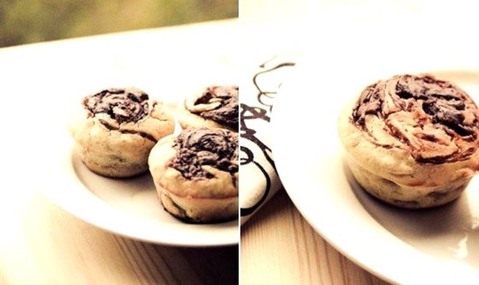 Домашние маффины с бананом и нутеллой (Starbucks has a rest)