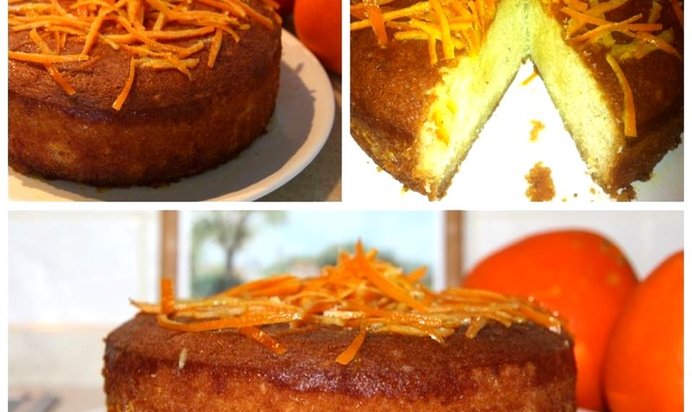 Цитрусовый кекс с миндалем