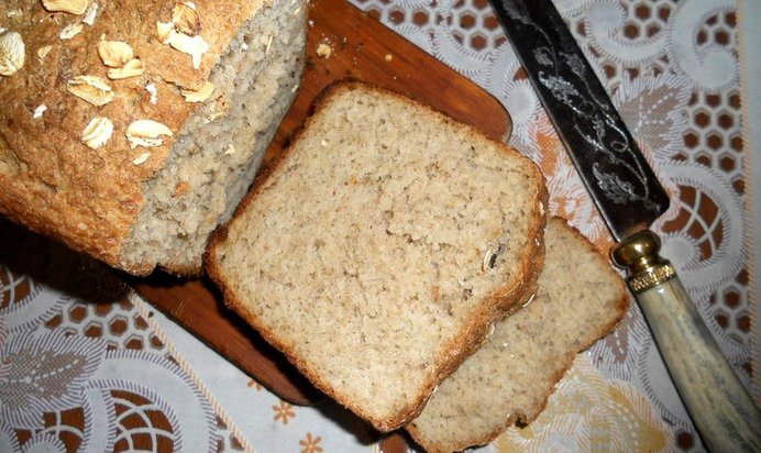 Овсяный хлеб на скорую руку