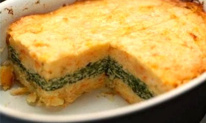 Картофельная запеканка с курицей и зеленью