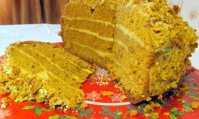 Медовый торт в мультиварке