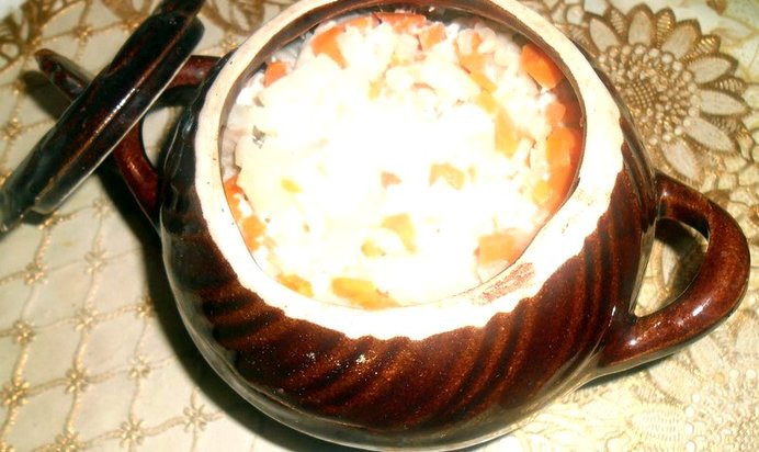 Запеканка с макаронами в горшочках